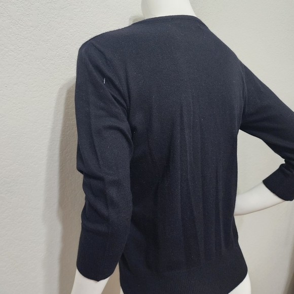 NWT Apostrophe Black 7% Rabbit Hair Sweater Size S - Picture 3 of 10